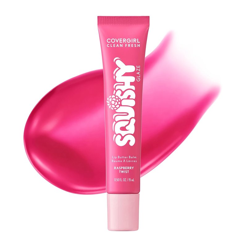 COVERGIRL Clean Fresh Lip Butter Balm - Flavored, Non-Sticky Formula with Vitamin E & Shea Butter | 100 Raspberry Twist