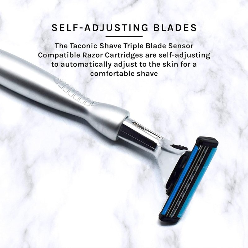 Gillette Sensor Compatible Triple Blade Razor - Heavyweight Pivot Head for Smooth, Close Shave | Includes 1 Preloaded Blade