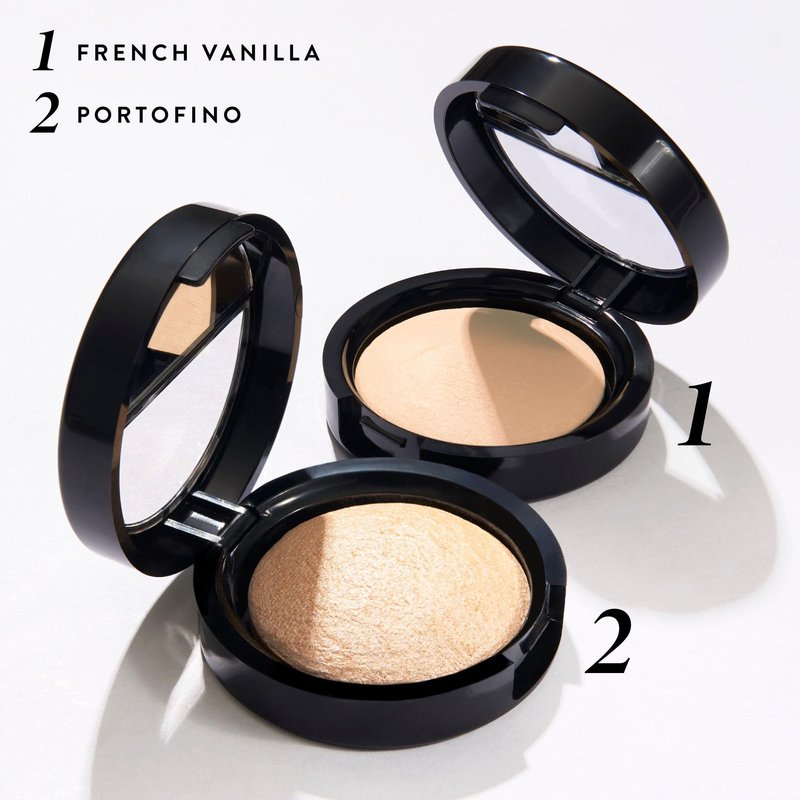 LAURA GELLER NEW YORK Baked Marbleized Highlighter (Travel Size), Portofino- Radiance Enhancing Makeup - Powder Highlighter Face Makeup