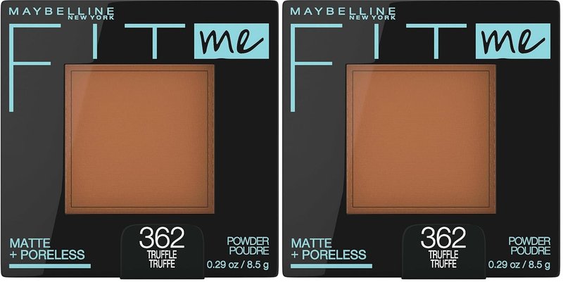 Maybelline Fit Me Matte + Poreless Pressed Face Powder - Truffle | 1 Count (Pack of 2)
