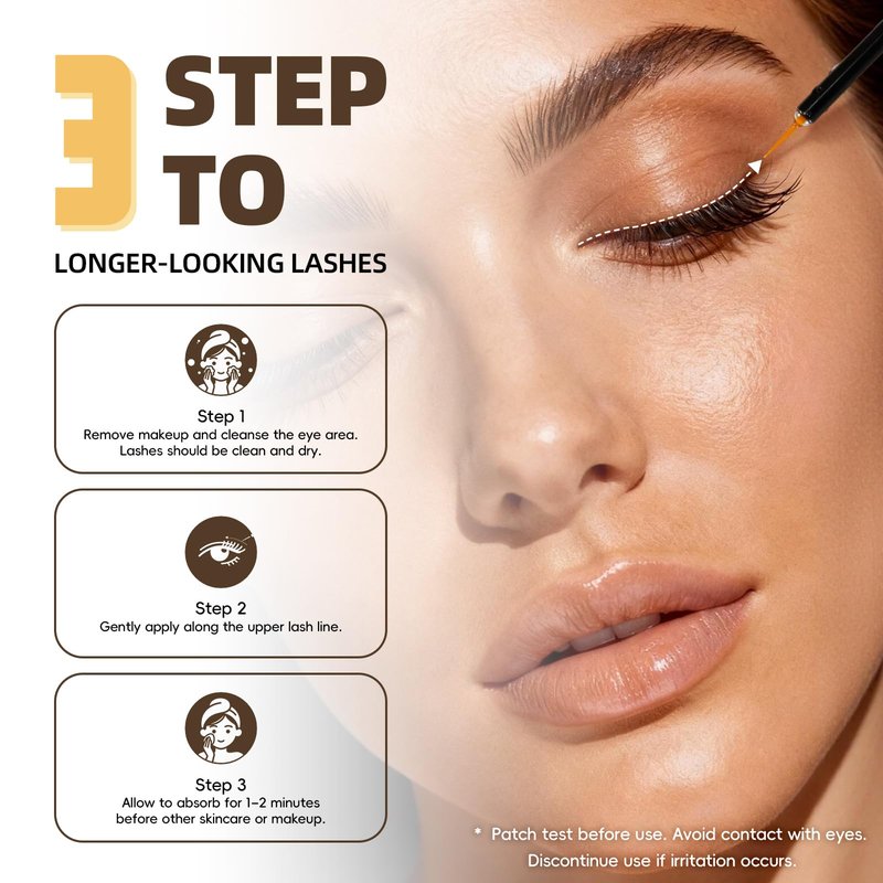 Lash Enhancing Serum, Peptide & Vitamin Infused Formula for Longer, Fuller, Thicker Looking Lashes, Visible Results in 4–6 Weeks, Ophthalmologist Tested, Gentle for Sensitive Eyes (5mL)