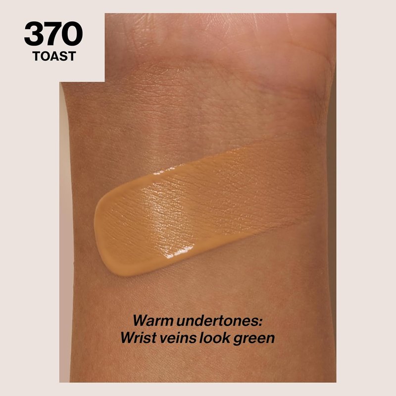Revlon ColorStay Liquid Foundation - Longwear Medium-Full Coverage, SPF 20, 370 Toast, 1 Fl Oz