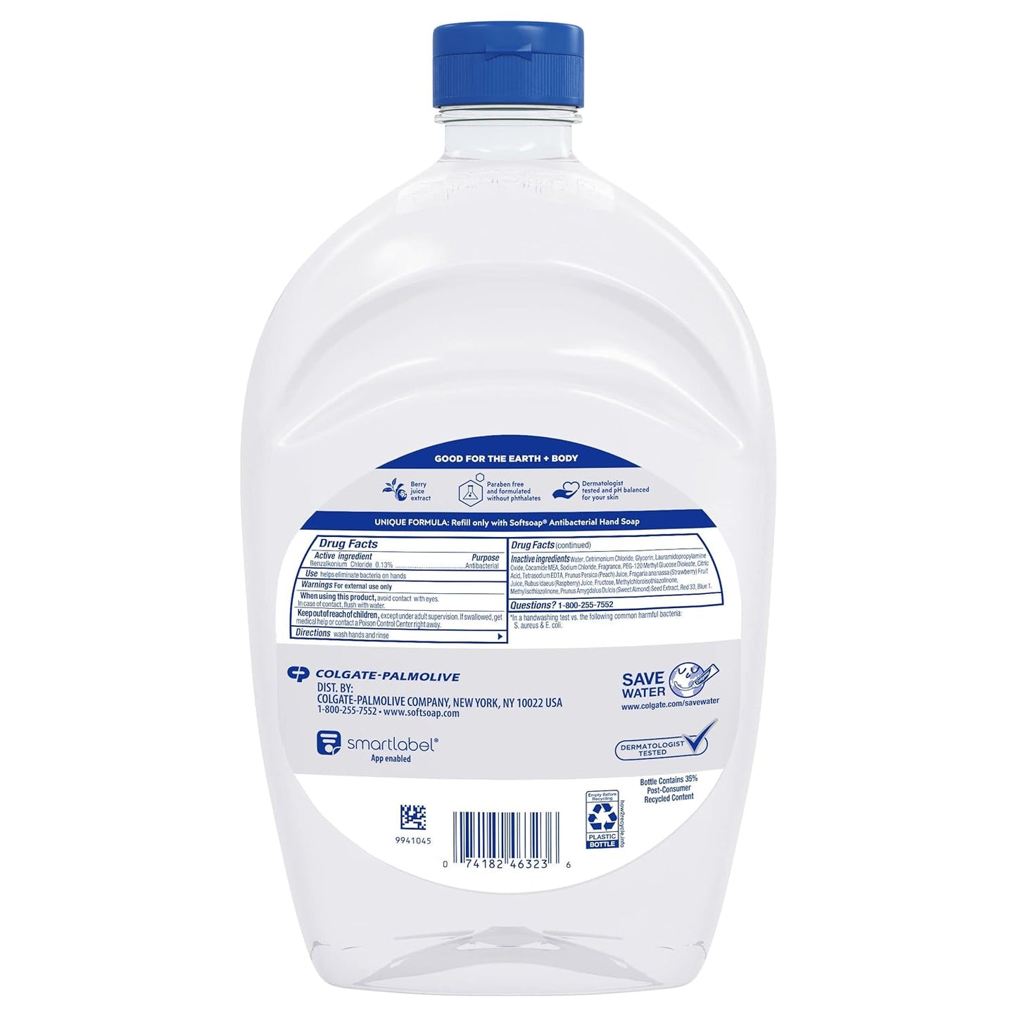 Softsoap Antibacterial Liquid Hand Soap - White Tea & Berry Scent, 50 fl oz Refill (Pack of 2)