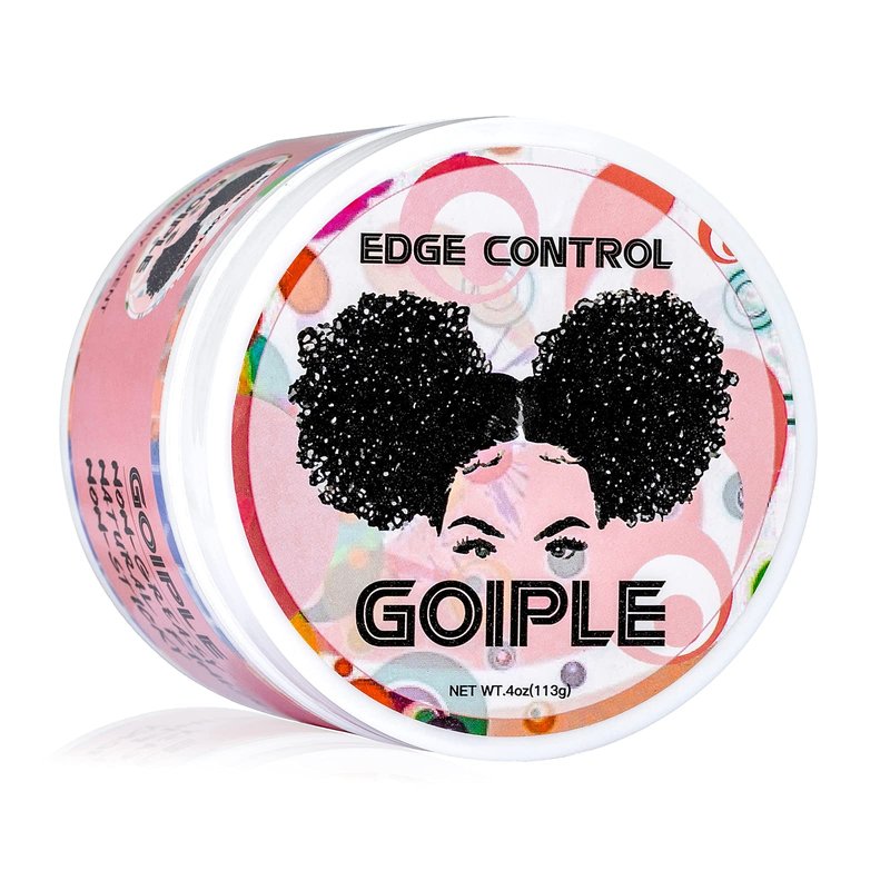 Goiple Edge Control Wax for Women Strong Hold Non-greasy, Edge Wax Styling Gel for Black Women Hair No Flaking, White Residue, Shine and Smooth Strawberry Scent 4oz