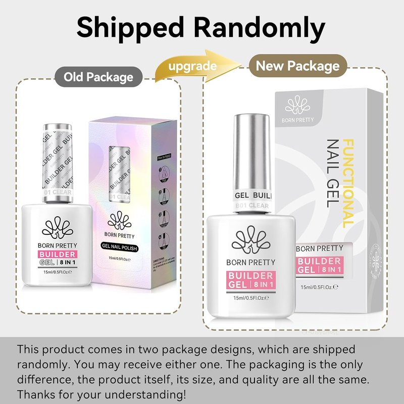 BORN PRETTY Builder Gel - 8-in-1 Clear Nail Gel for Apex & Extensions | 15ml Strengthener