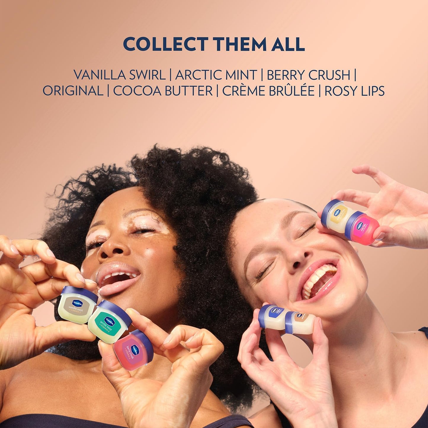Vaseline Lip Therapy Cocoa Butter 6-Pack – Mini Lip Balms for Soft, Glowing Lips, 0.25 Oz Ea
