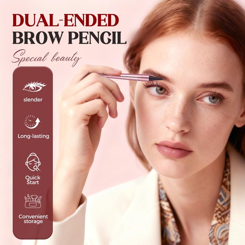 Microblading Eyebrow Pen, 2026 New 4-Tip 3D Eyebrow Pencil, Waterproof Long-Lasting Fine Stroke Contouring Pen, Premium Natural Brow Makeup for All-Day Wear (Dark Coffee)