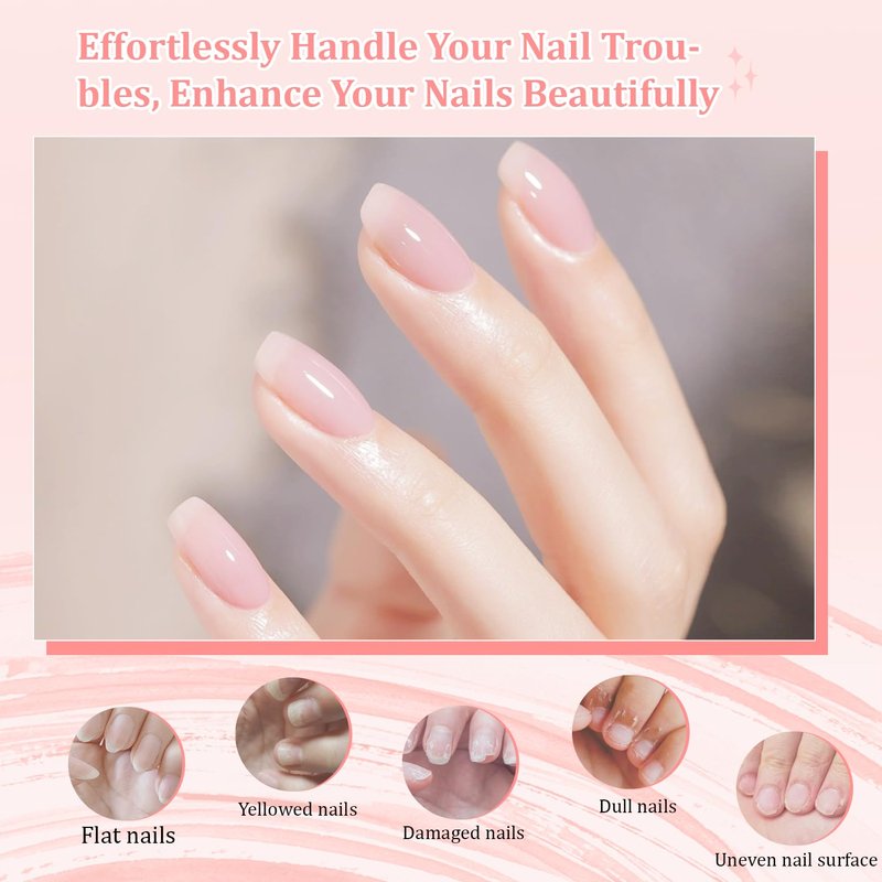 JODSONE Builder Nail Gel Polish Set - 10 Vibrant Colors with Base & Top Coat | No Wipe, Hard Nail Extension