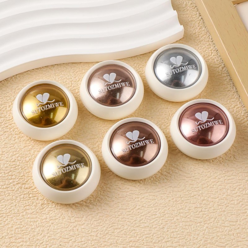 Chrome Nail Powder Set - 6PCS Metallic Mirror Pigment for Holographic Nail Designs | Rose Gold, Silver, Champagne