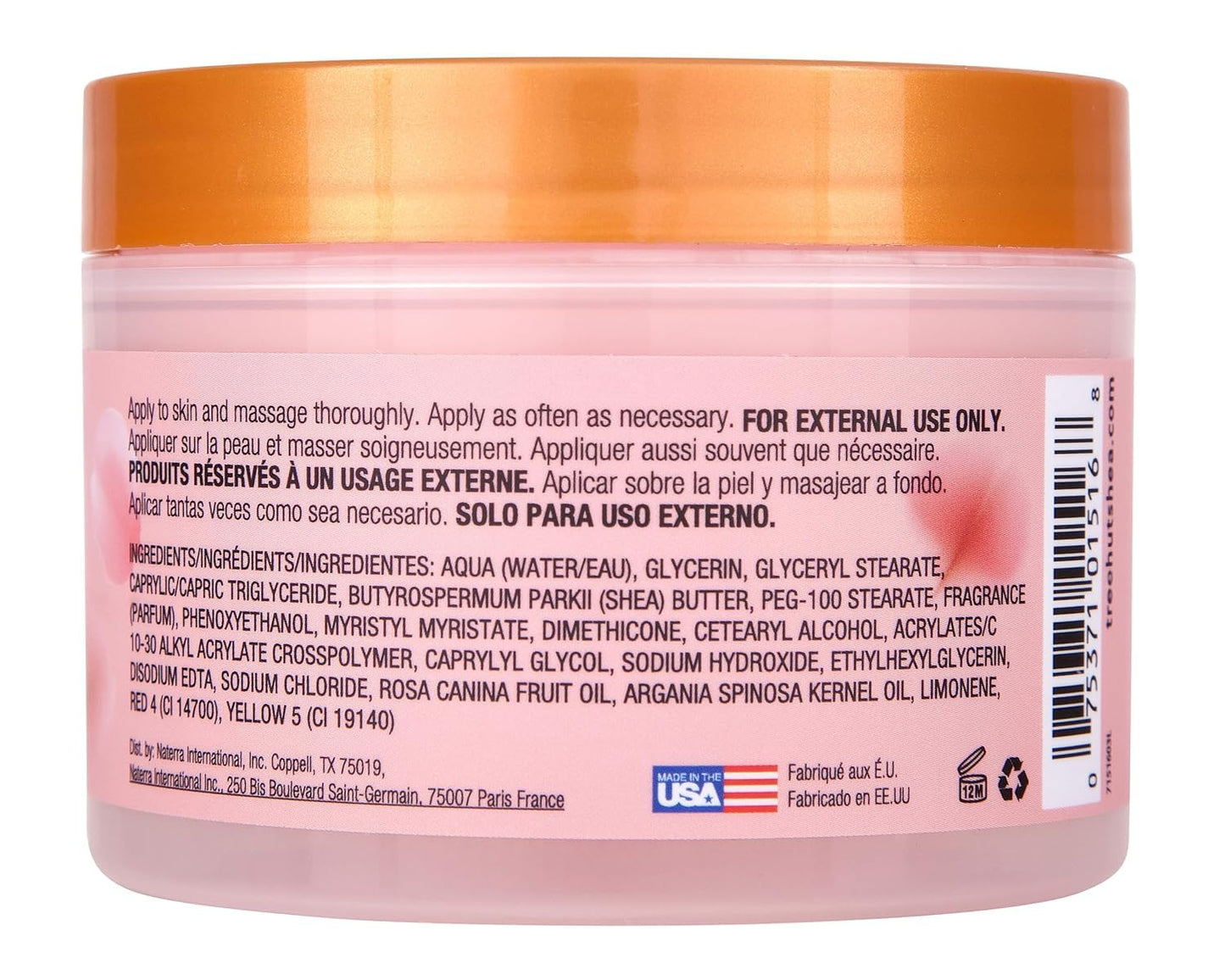 Tree Hut Moroccan Rose Whipped Shea Body Butter - Hydrating Moisturizer for Soft Skin | 8.4 Oz