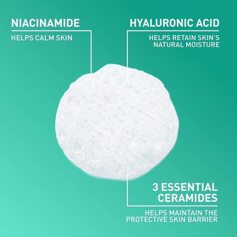 CeraVe Foaming Facial Cleanser - Daily Oil Control Face Wash with Hyaluronic Acid & Ceramides | 16 Fl Oz