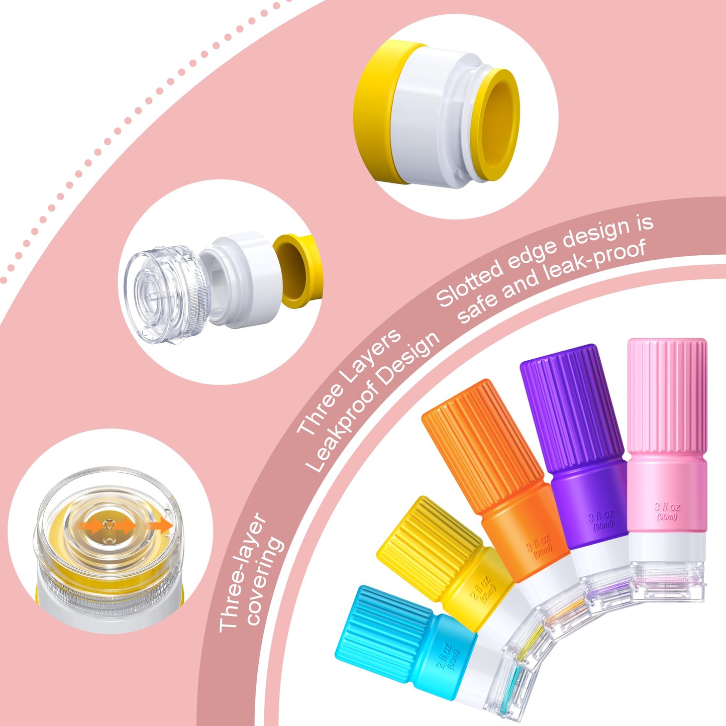 Tocelffe 19 pack Travel Bottles for Toiletries,TSA Approved Silicone Travel Containers for Toiletries,Leak Proof 3oz Refillable Liqus Shampoo And Conditioner Travel Essentials toiletr