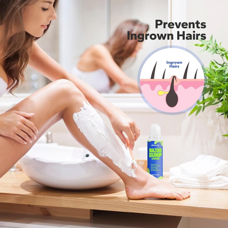 SilkySecret Ingrown Hair Treatment - Razor Burn Relief Lotion for Men & Women | 3.38 Fl Oz