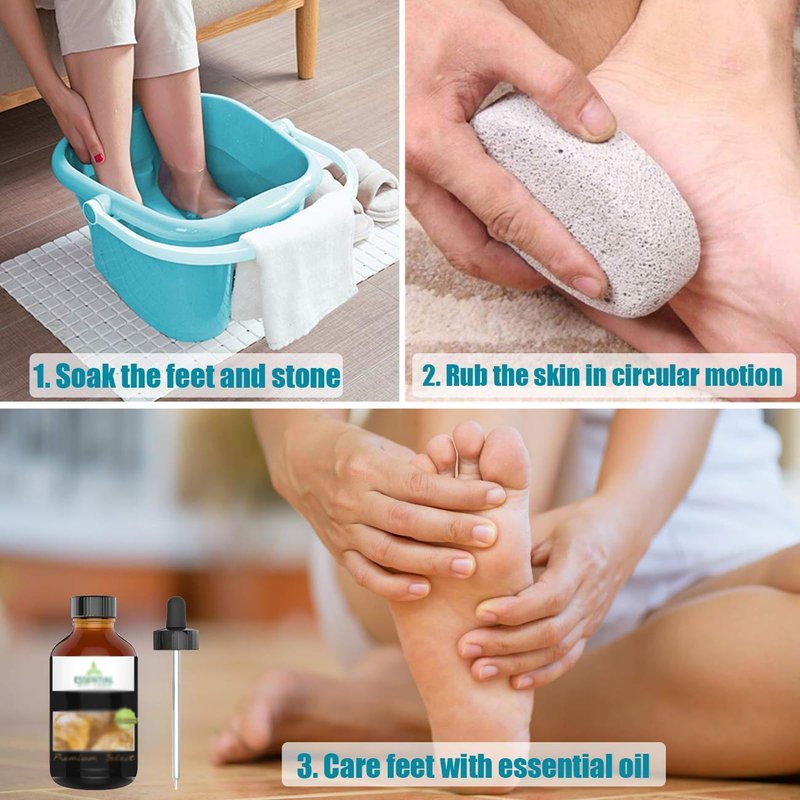 Natural Pumice Stone for Feet 2 PCS,Foot Lava Pedicure Tools Hard Skin Callus Remover for Feet and Hands - Natural Foot File Exfoliation to Remove Dead Skin