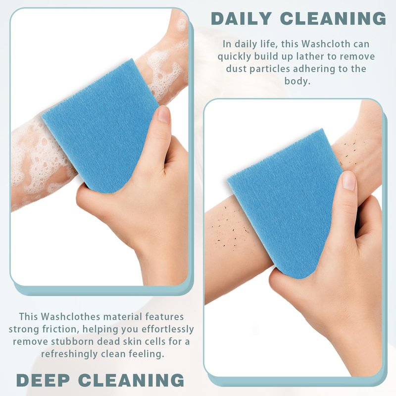 3-Pack Exfoliating Washcloths – Japanese & Korean Style Body Scrubber Towels, Quick-Dry Mesh Bath Cloths for Shower & Skincare