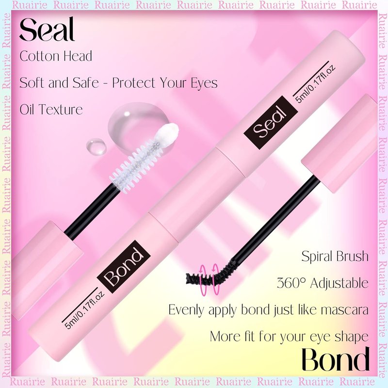 Bond and Seal Lash Glue - Strong Hold Eyelash Cluster Adhesive | Waterproof 2-in-1 Formula