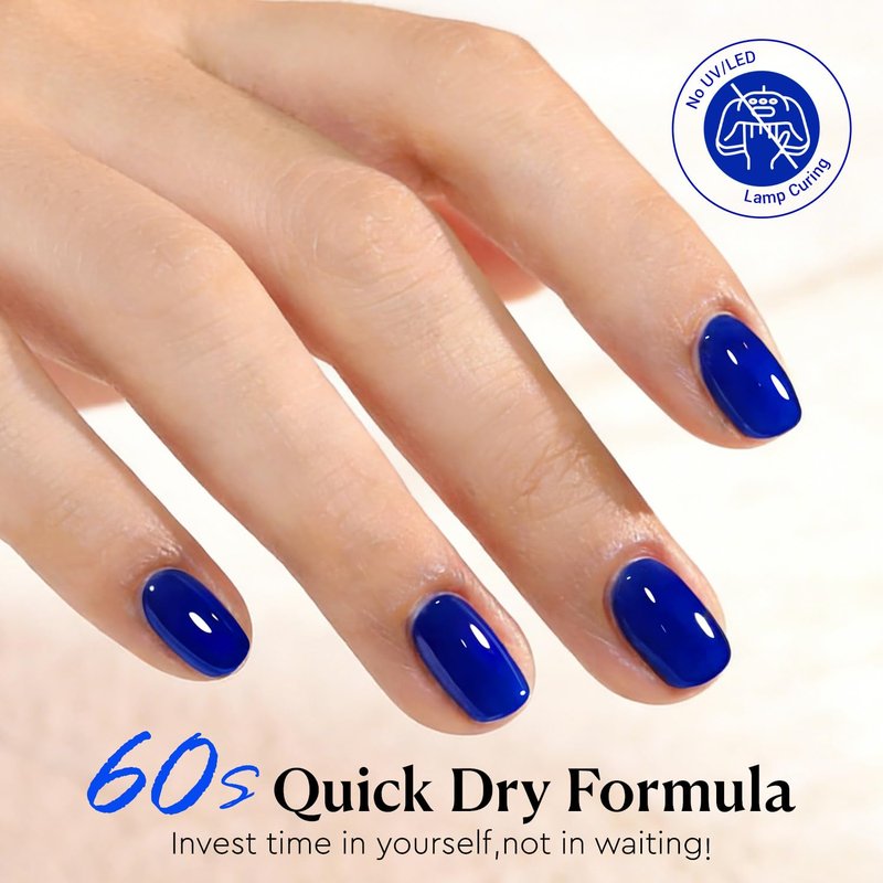 AZUREBEAUTY Navy Blue Nail Polish – Quick Dry, Long-Lasting, Natural Royal Blue Glossy Finish for DIY Manicure & Nail Art, Salon Quality for Women 0.34Oz