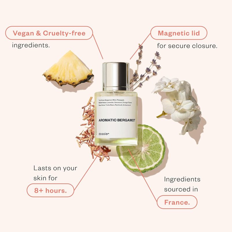 Dossier - Aromatic Bergamot Perfume 1.7 Fl Oz (50ml) | Inspired by Y.S.L MY-SLF, Vegan & Paraben Free