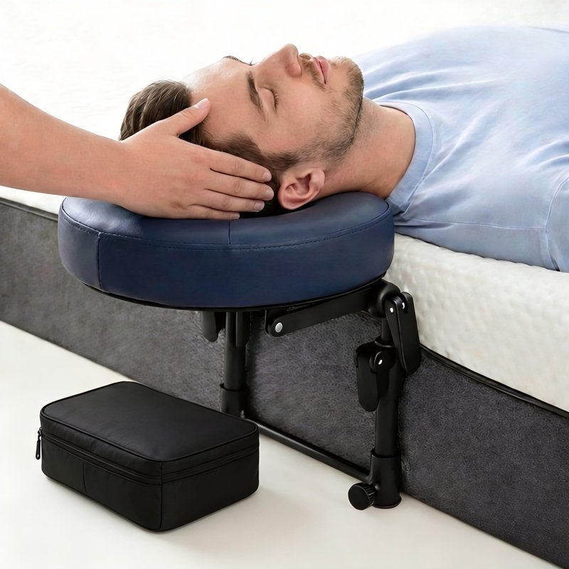 Massage Head Rest for Bed, Adjustable Massage Face Cradle, Home Mattress Top Massage Kit, Home Spa and Salon Table Attachment, Massage Pillow Face Down Perfect for Eye Surgery Recovery & Relaxation