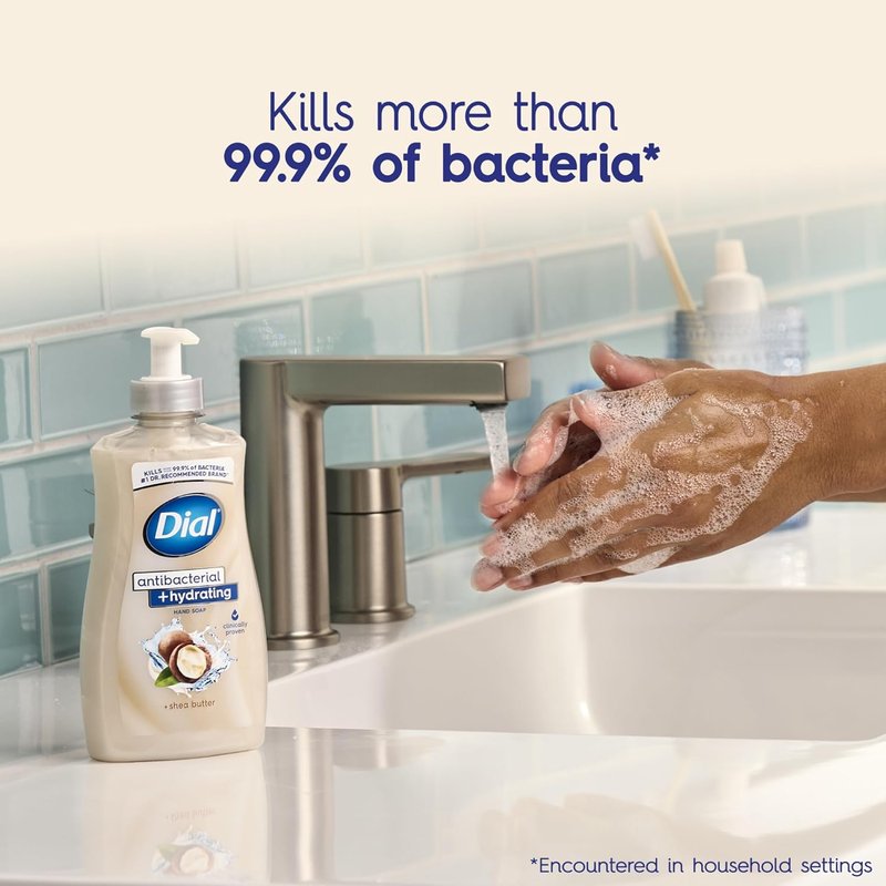 Dial Antibacterial Hand Soap - Hydrating Shea Butter Formula | 11oz (Pack of 4)