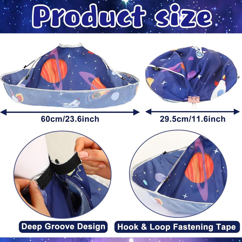 FEBSNOW Kids Hair Cutting Cape, Cartoon Prints Adjustable Haircut Cape Umbrella for Kids Adults Home Salon Barber Supplies