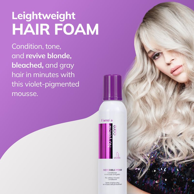 Fanola Yellow Care Hair Conditioner - Hydrating Argan & Linseed Oil Formula for Dry, Damaged Hair | 2 ct
