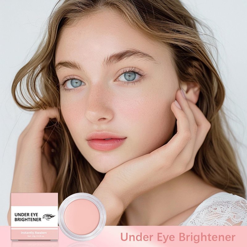 Pink Under Eye Brightener & Concealer, Tired Skin Color Correcting Brightener & Primer, Lightweight Undereye Brightening Cream, Under-eye Brightener & Primer Reduces Appearance Of Dark Circles