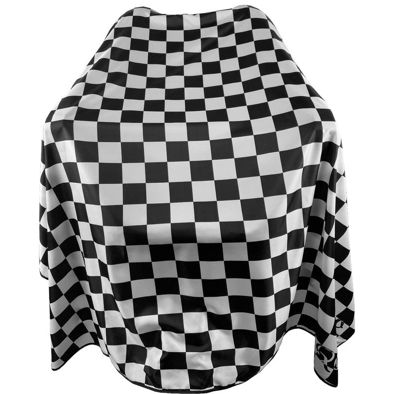 Barber Cape for Men Haircut Cape with Snap Closures Professional Salon Cutting Cape Large Waterproof Hairdressing Cape Gown Apron for Hairstylist- 63”× 56”(CHECKED PATTERN)