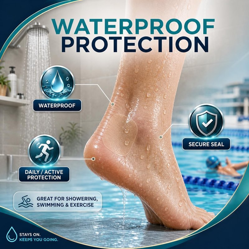 Hydrocolloid Roll | 2" x 5FT Waterproof Wound Care Bandages - Flexible, Latex-Free Blister & Acne Patches