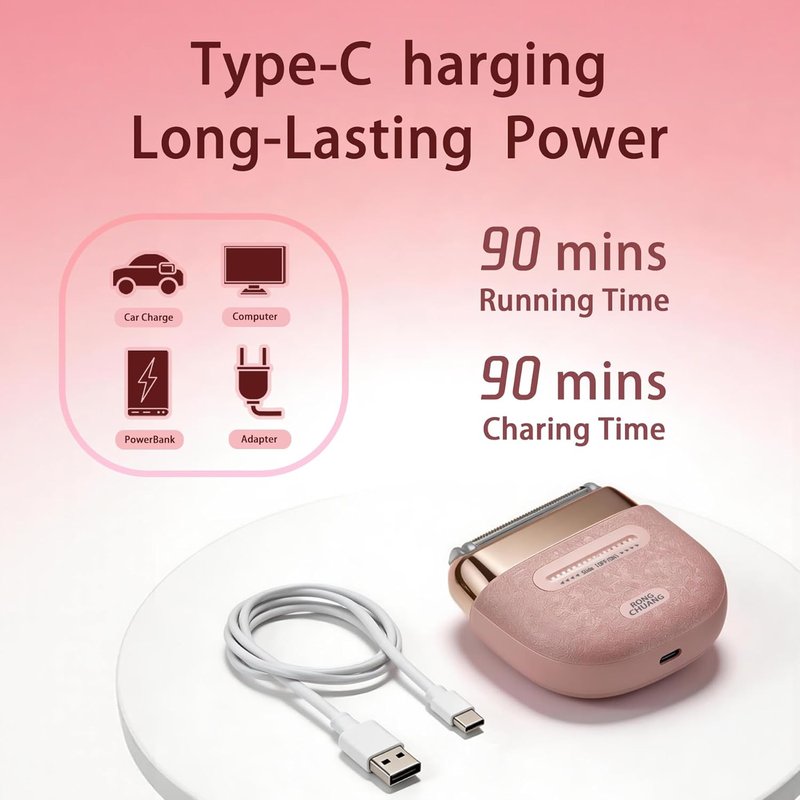 Skiennix Electric Razor for Women - Cordless Rechargeable Foil Shaver & Precision Body Trimmer | Travel-Friendly & Versatile
