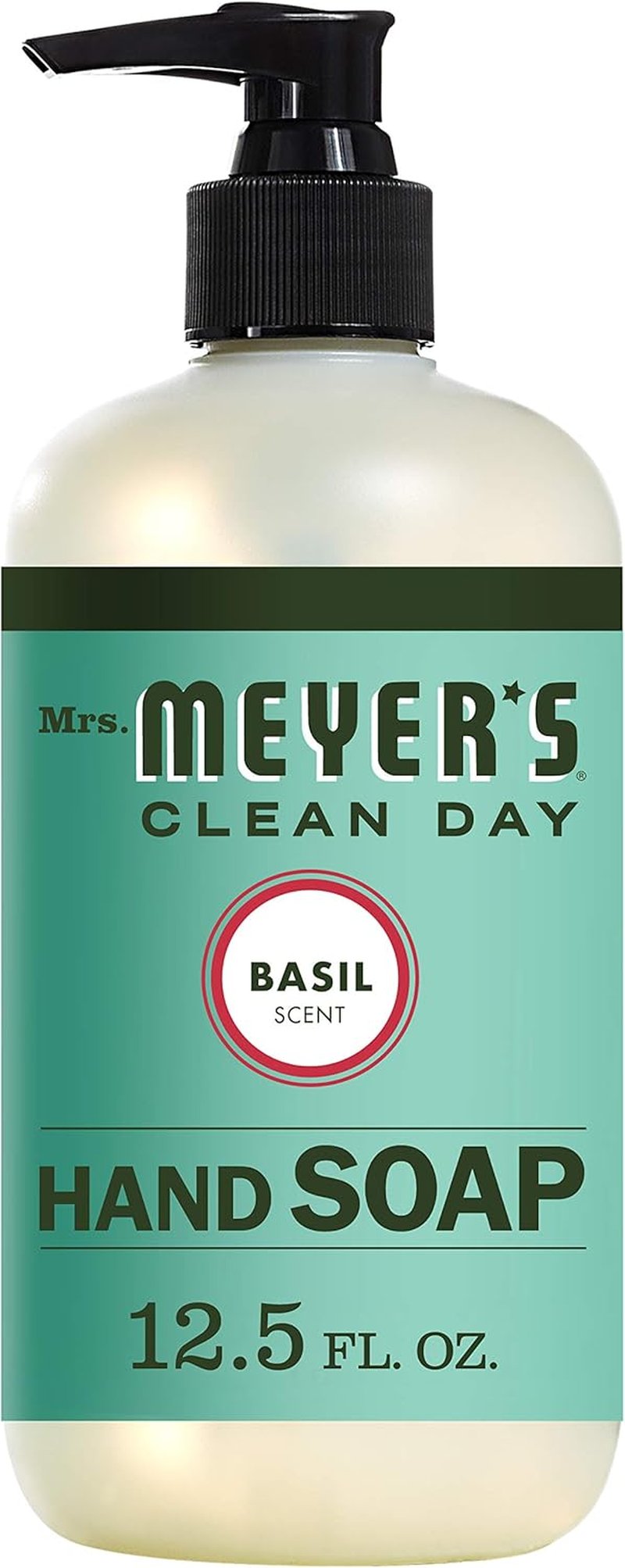 Mrs. Meyer's Clean Day Hand Soap - Basil Scented with Essential Oils | 12.5 Fl. Oz Bottle