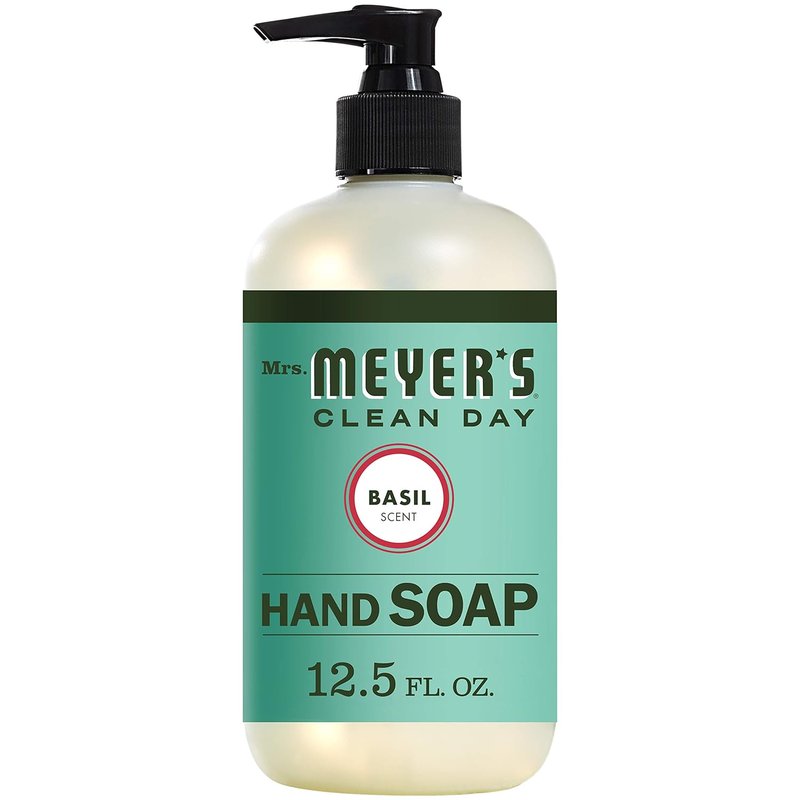 Mrs. Meyer's Clean Day Liquid Hand Soap - Cruelty-Free Basil Scent with Essential Oils, 12.5 oz | Pack of 6