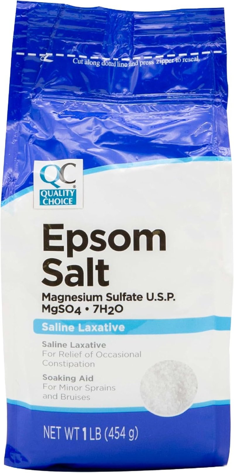 Epsom Salt Soaking Solution - Magnesium Sulfate for Aches & Pains | 1 Pound Bag