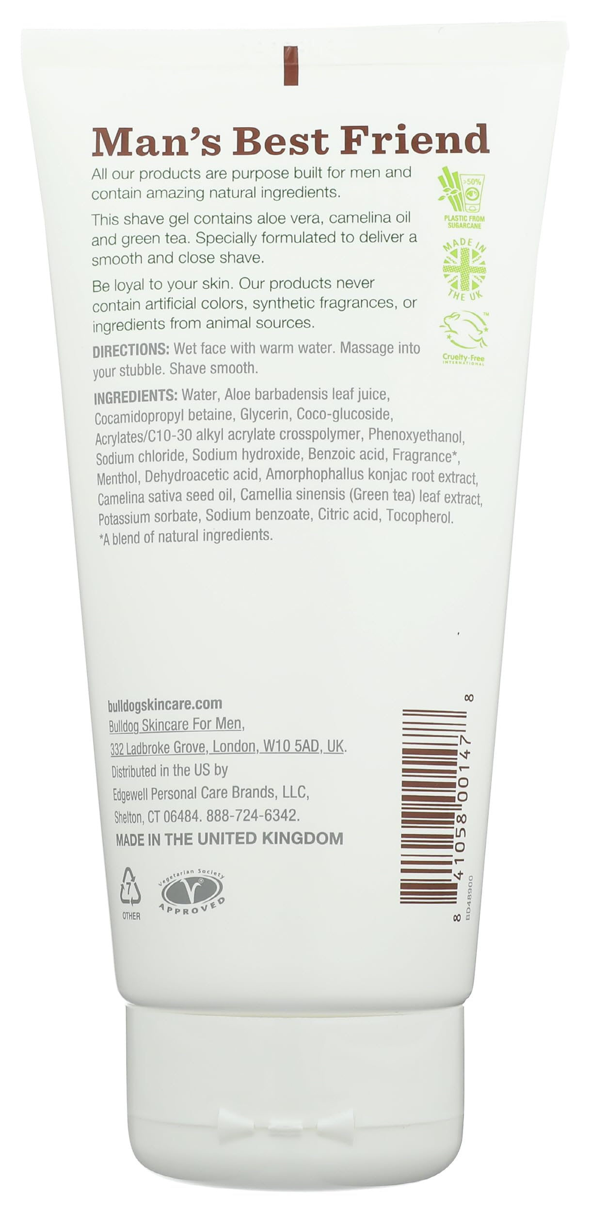 Bulldog Mens Skincare and Grooming Original Shave Gel, 5.9 Ounce
