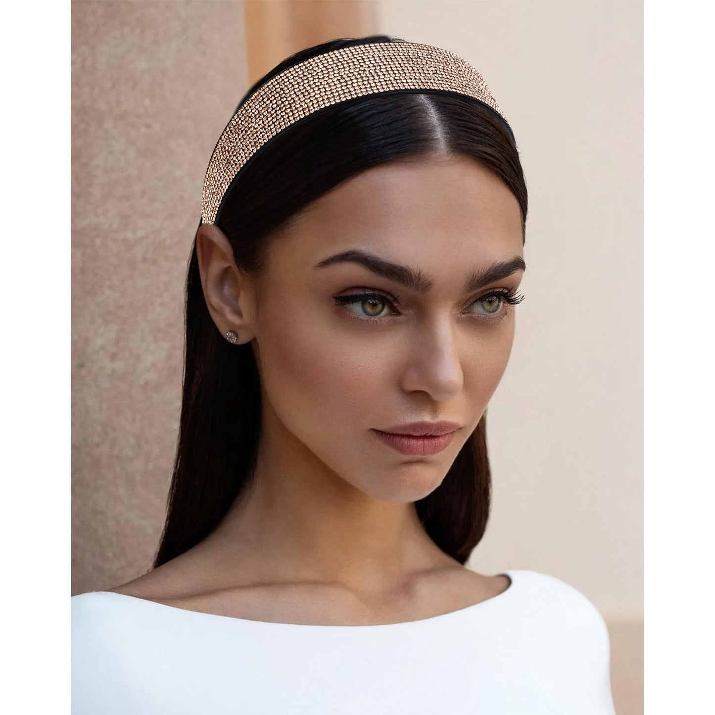 Amariver Sparkly Rhinestone and Diamond Headband - Shiny Crystal, Glitter, Wide Fashion Jeweled Hair Accessory for Women and Girls