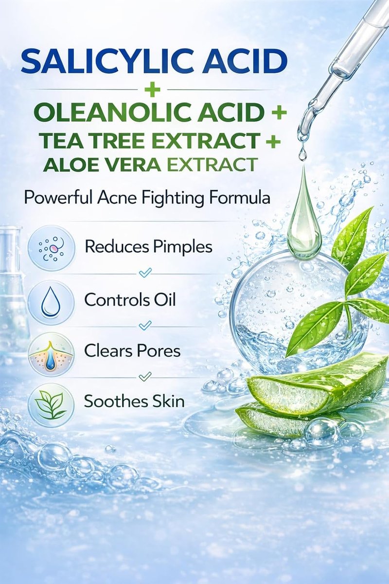 Salicylic Acid Acne Face Wash - Oil Control Deep Pore Cleanser for Oily Skin & Pimples | 2.7 oz
