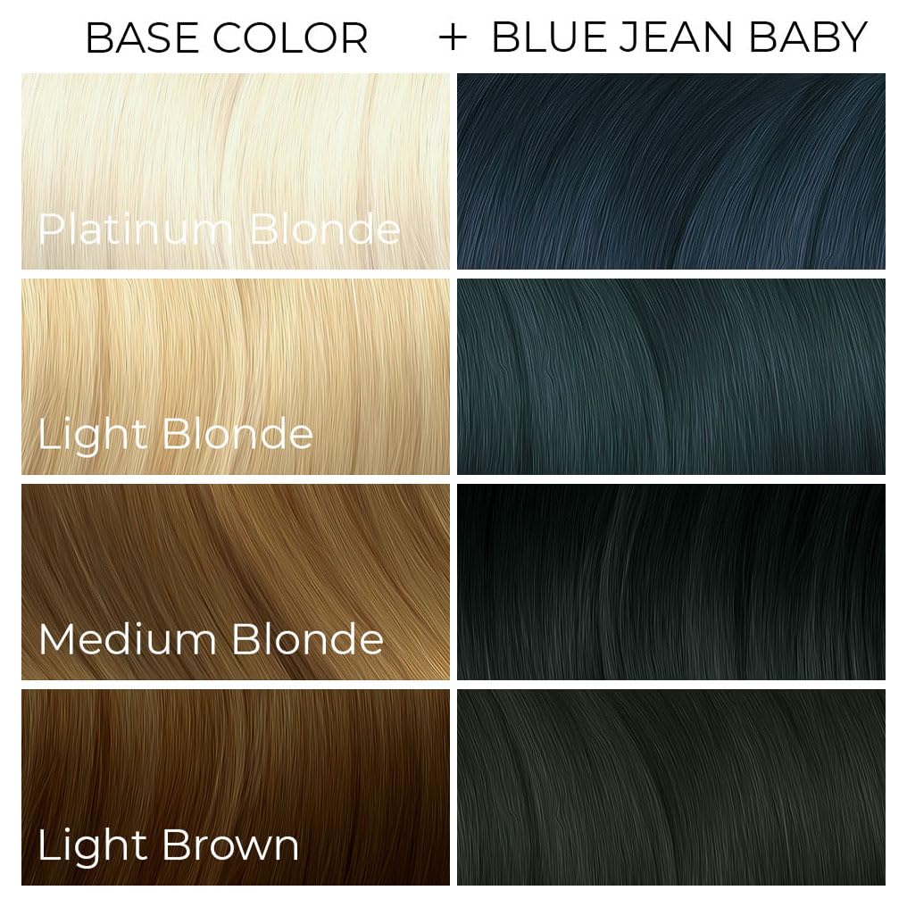 Vegan Semi-Permanent Hair Color Dye - Arctic Fox Blue Jean Baby (8 Fl Oz) | Cruelty-Free Formula