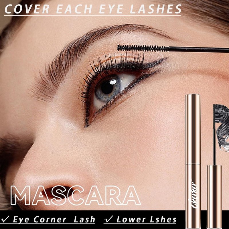 Regine Switzerland Black Mascara - Ultimate Length & Volume for Fine Short Lashes | Smudge-Proof, Ultra-Precise Brush