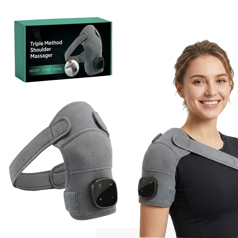 Shoulder Massager, 3 Massage Modes, Wireless, Adjustable Length, for Daily Comfort