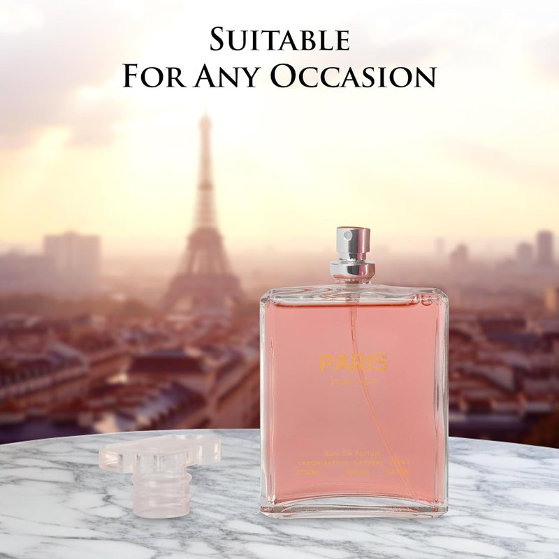 NovoGlow Paris Eau de Parfum Spray for Women - Long-Lasting Casual Fragrance | 3.4 Oz Bottle