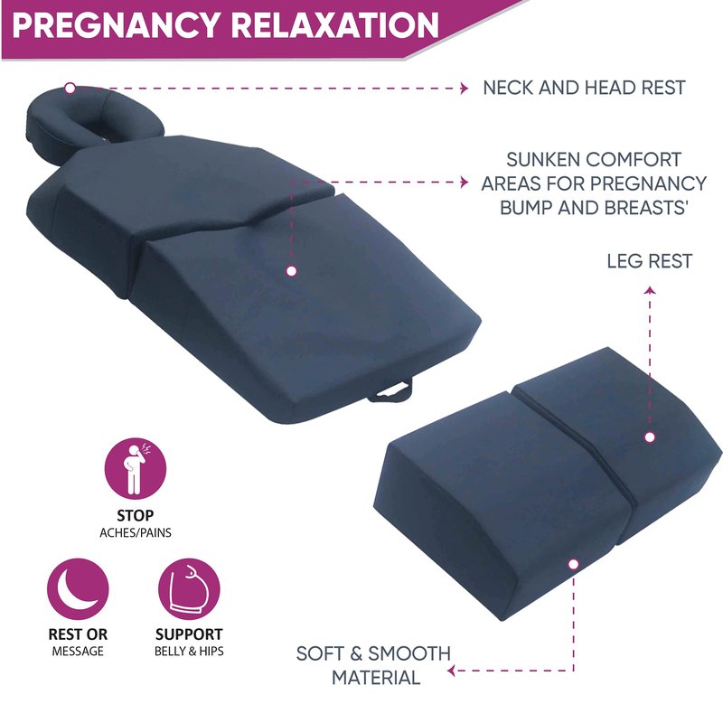 Amethyst Lake Pregnancy Massage Cushion, Prenatal Bolster Full Body Relaxing, Prenatal Pregnancy Positioning System, Ideal Cushion to Release Lower Back Pain.