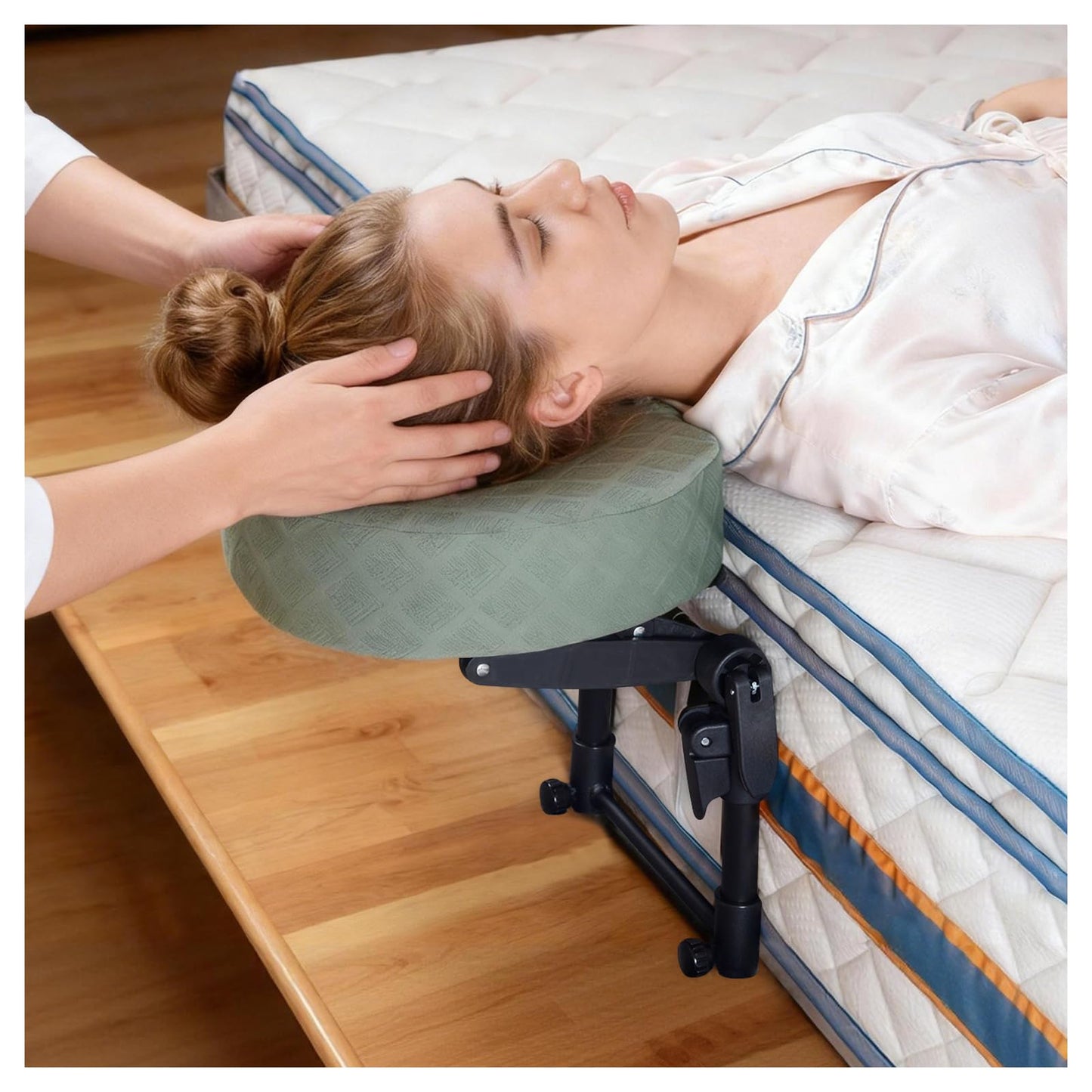 Veuverig Massage Headrest for Bed,Adjustable Face Down Pillow After Eye Surgery Vitrectomy,Massage Head Rest for Bed at Home Mattress,Portable Massage Pillow Face Cradle