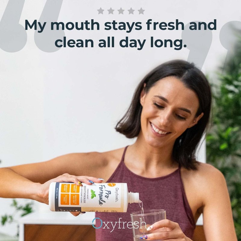 Oxyfresh Pro Formula Mouthwash - Fresh Mint Zinc Mouthrinse for Healthy Gums & Fresh Breath | 1 Gallon
