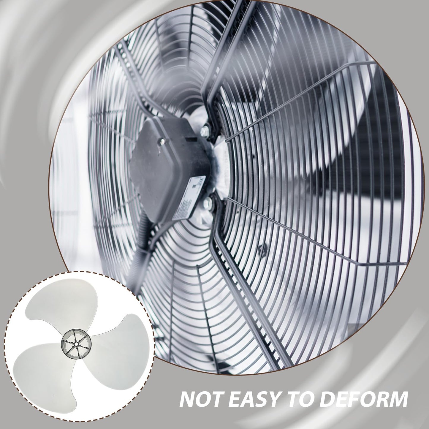 TOVINANNA Fan Blades Replacement, Plastic 3 Leaves Fan Blade with Nut Household General Fans Accessories Fan Blades Part for 16 Inches Table Fanner Standing Pedestal Fan
