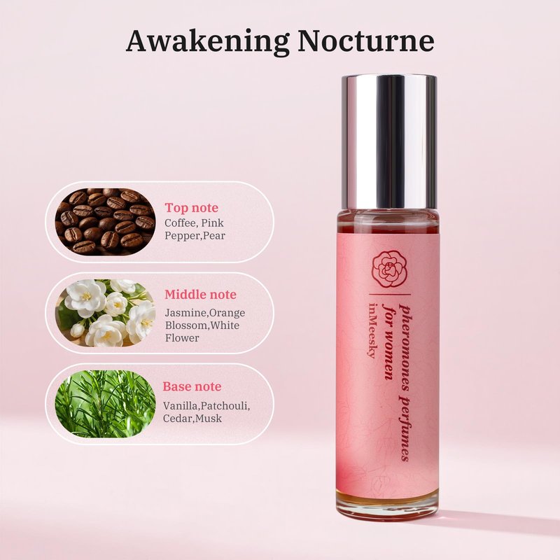 inMeesky Pheromone Perfume for Women,Long-Lasting Vanilla Roll-On,Alluring Essential Perfume Oil for a Memorable Presence 0.34 fl.oz(10ml)