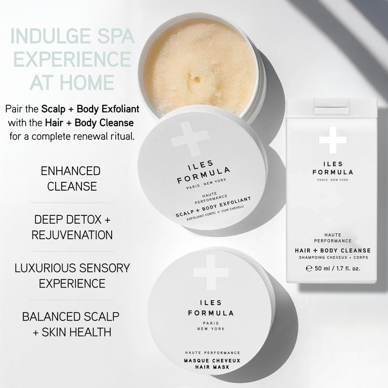 ILES FORMULA Scalp + Body Exfoliant – Luxury Scalp Scrub & Exfoliating Body Scrub – Gentle, Rejuvenating Exfoliating Scrub to Remove Buildup & Smooth Skin with Vitamin E & Kiwi Extract - Residue Free