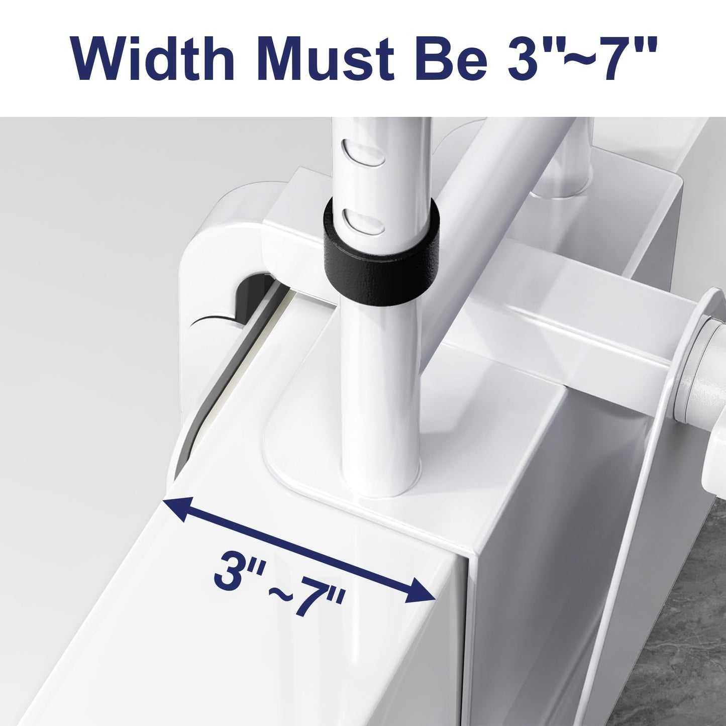 Adjustable Height Bathtub Handle Grab Bar, Bathtub Safety Rail & Shower Grab Bars for Seniors, Baby, Elderly, and Disabled, Fits 3"–7" Tub Walls, Waterproof Non-Slip Handle and Holds 300lbs