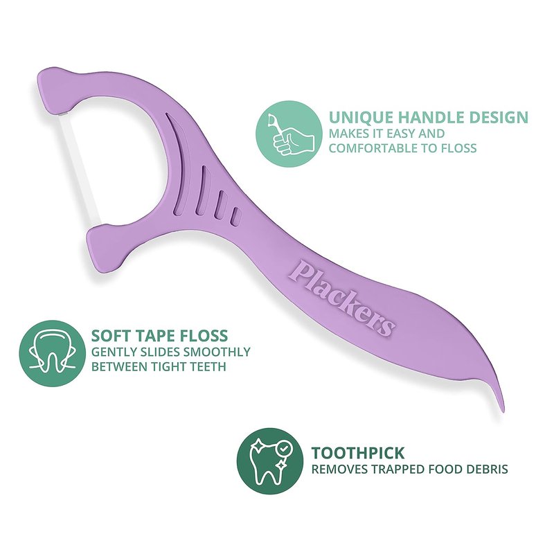 Plackers Gentleslide Flosser - Gentle Dental Care for Sensitive Gums | 90 Count