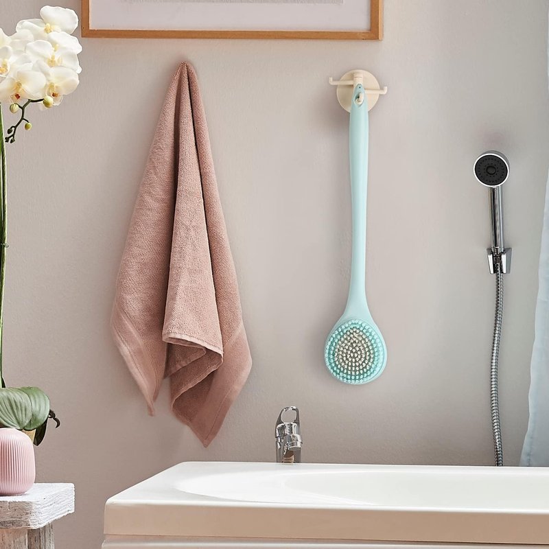 BEDELITE Back Scrubber - Soft Bath Brush with Long Handle (16.4 Inches) | Anti-Slip Exfoliator for Men & Women