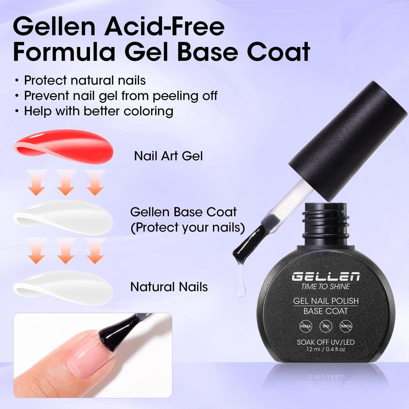 GELLEN Gel Top and Base Coat Set 12ml